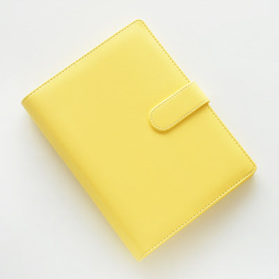 A6 PLU LEATHER BINDER NOTEBOOK WITH 6 SLEEVES