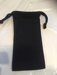 Small Black Calico Drawstring Bag